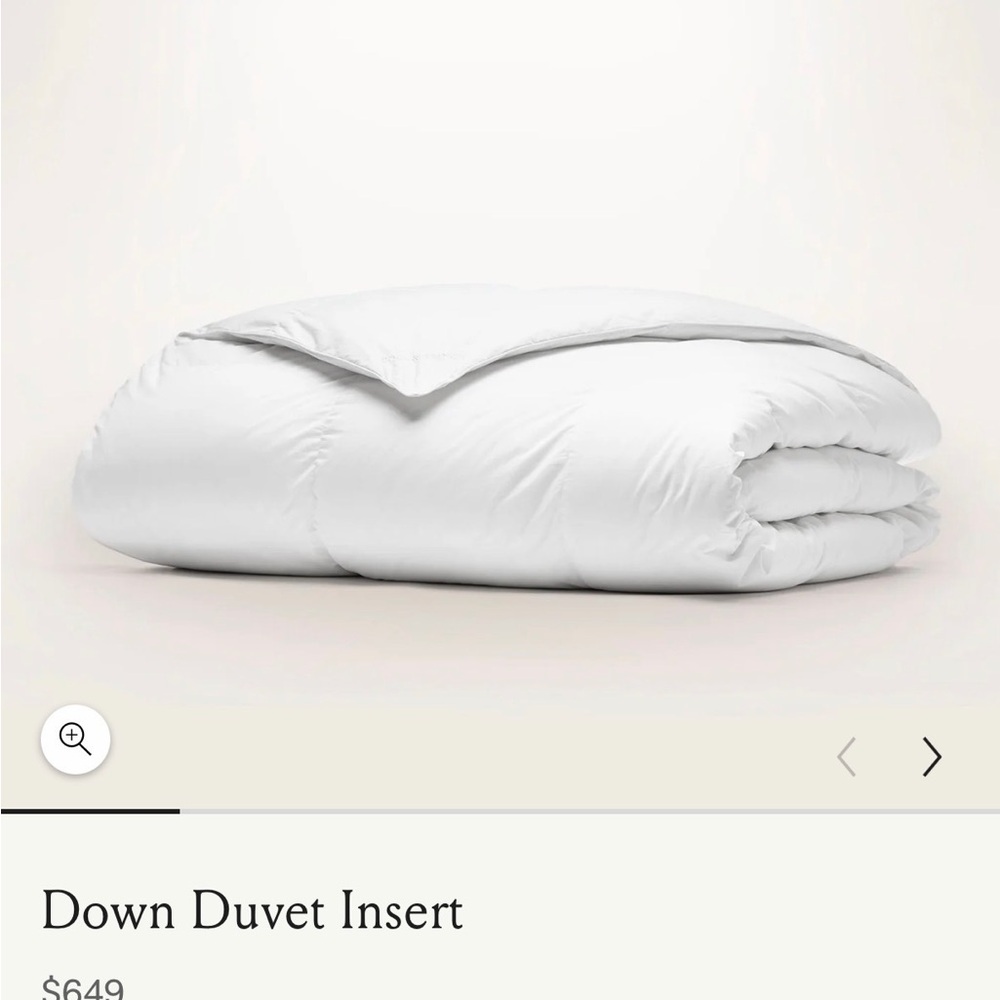 Boll & Branch White Down Duvet Insert